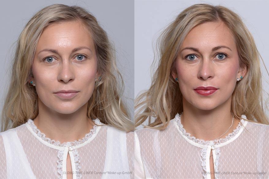 Permanent Make-up Lippen/ Vorher-Nachher